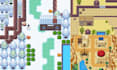 design 2d top down pixel art tileset rpg game map pixel background game asset