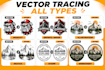vector tracing and convert image or logo to vector files