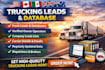 do fresh trucking leads and logistics database