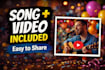 create a funny or heartfelt custom birthday song and video