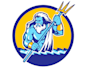 make a high quality poseidon logo with express delivery