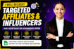 recruit targeted affiliates and influencers for your saas or ecommerce