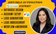 set up airtable database airtable automation softr web apps airtable expert