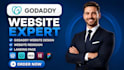 do professional godaddy website design and godaddy redesign landing page clone