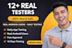 provide closed testing 12 testers 20 testers mobile app testing 12 testers