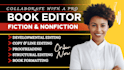 developmental edit memoir, fantasy, format romance novel, children book editor