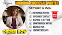 write government contract, win bid proposal, rfq, rfp response, grant proposal