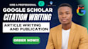 increase google scholar citation, write and publish research article