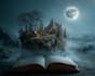 design a sci fi fantasy book cover design that sells