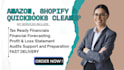 fix messy ecommerce bookkeeping and reconcile quickbooks amazon, shopify books