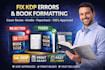 fix manuscript, book formatting, kdp errors, resize book cover, ebook formatting