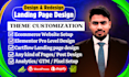 develop website landing page design, website one page design, webpage design