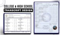 do high school transcript design, diploma certificate, ged college certificate