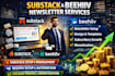 fully manage substack setup substack newsletter substack post beehiiv newsletter