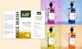 design modern packaging box, pouch, bottle label with mockup
