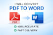 convert scanned PDF to editable word with accuracy