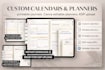 design custom calendar, canva editable planner, printable journal kdp upload pdf
