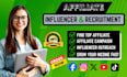 recruit affiliates and grow your affiliate program
