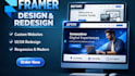 redesign, update or fix framer website figma to framer framer cms template edit