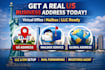 provide US virtual office address, global business address, mailbox