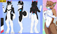 draw anthro furry ref sheet, nsfw or sfw fursona reference sheet