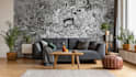 design doodle wall art mural decal wallpaper