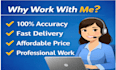 do fast and accurate data entry and transcription