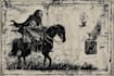 do a medieval woodcut gothic etching illustration