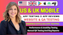 do US uk mobile app testing qa testing website testing ios android user testing