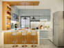 do 3d realistic rendering kitchen interior design cabinet design