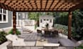 backyard landscape design, 3d rendering, pool patio design, landscape architect