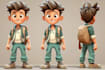 create fun cartoon character illustration