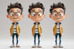 create expressive cartoon character illustration