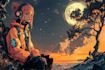 create futuristic sci fi character illustration