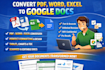 convert pdf word excel to google doc create format  design goo gle doc document