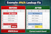 fix one excel formula, lookup, or calculation error