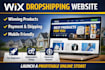 create wix dropshipping website with winning products and automation