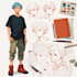 draw anime character design sheet