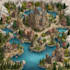 illustrate a professional vector fantasy or historical map