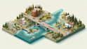 create a isometric map vector illustration