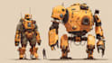 design sci fi mecha and robot concept art