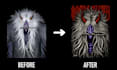 design custom scribble anime artwork for t shirt and merch