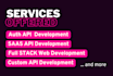 develop rest API backend for websites and saas