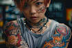make comic cartoon anime tattoo design