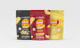 design premium snack packaging, chips pouch, food label