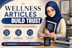 write self improvement, wellness and relationship blog articles