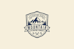 design creative mountain logo with satisfaction guaranteed