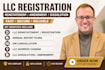 handle llc creation, ein registration, and business setup for non US residents