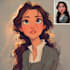 create a beautiful disney style portrait