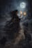 custom gothic feminine artwork, witchy decor